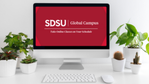 Desktop screen showing SDSU Global Campus logo